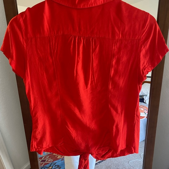 Anthropologie Maeve Vibrant Red Top - Picture 2 of 4